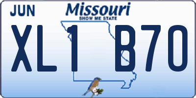 MO license plate XL1B7O