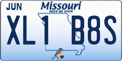 MO license plate XL1B8S