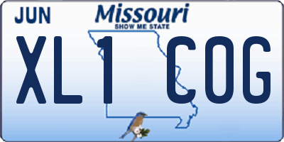 MO license plate XL1C0G
