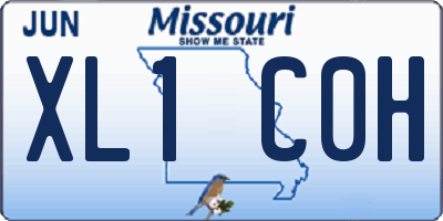 MO license plate XL1C0H