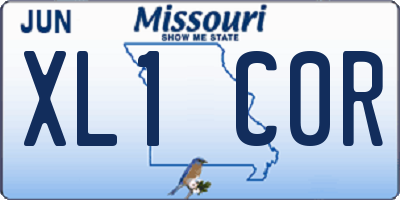 MO license plate XL1C0R