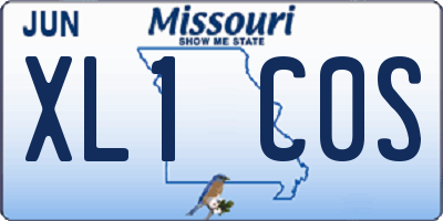 MO license plate XL1C0S