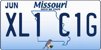 MO license plate XL1C1G