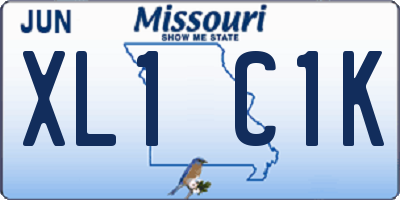 MO license plate XL1C1K