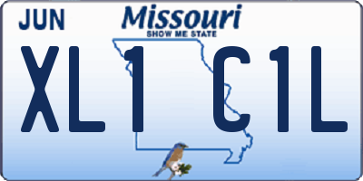 MO license plate XL1C1L
