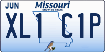 MO license plate XL1C1P