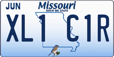MO license plate XL1C1R