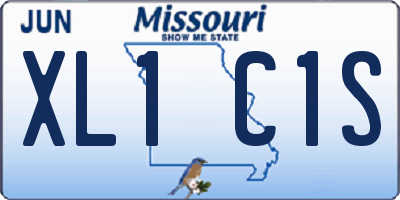 MO license plate XL1C1S
