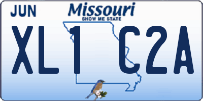 MO license plate XL1C2A