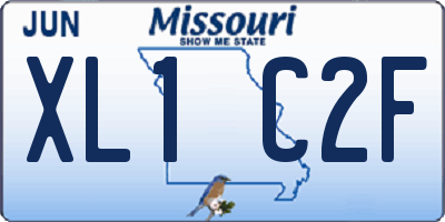 MO license plate XL1C2F