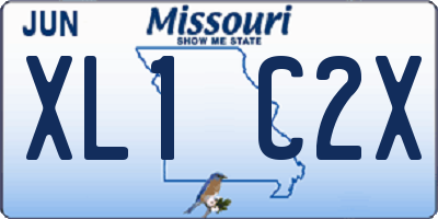 MO license plate XL1C2X