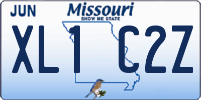 MO license plate XL1C2Z