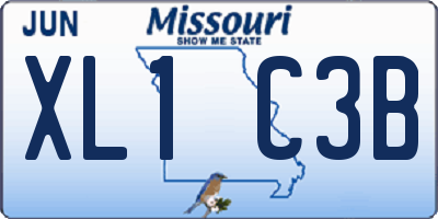 MO license plate XL1C3B