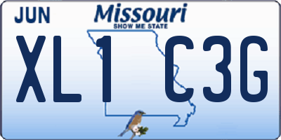 MO license plate XL1C3G