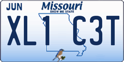 MO license plate XL1C3T