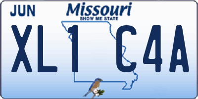 MO license plate XL1C4A