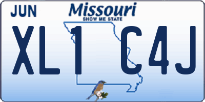 MO license plate XL1C4J
