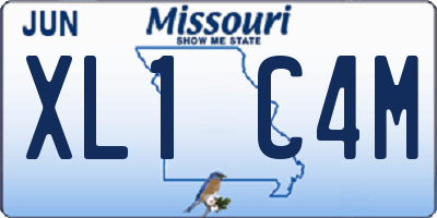 MO license plate XL1C4M