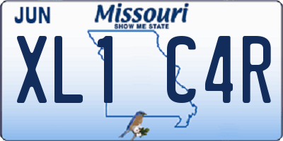 MO license plate XL1C4R