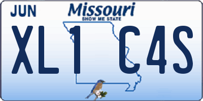 MO license plate XL1C4S