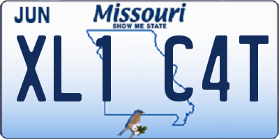 MO license plate XL1C4T
