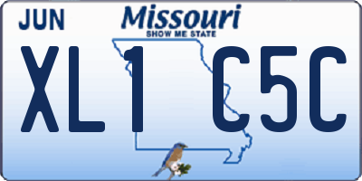 MO license plate XL1C5C