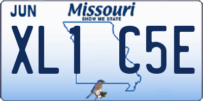 MO license plate XL1C5E