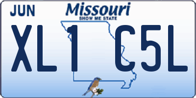 MO license plate XL1C5L