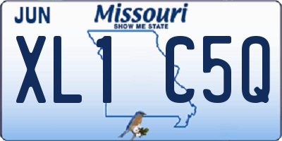 MO license plate XL1C5Q