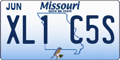 MO license plate XL1C5S