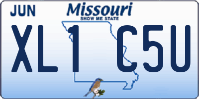 MO license plate XL1C5U
