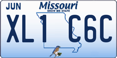 MO license plate XL1C6C
