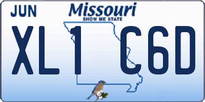 MO license plate XL1C6D