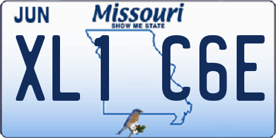 MO license plate XL1C6E