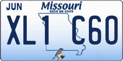 MO license plate XL1C6O