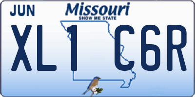 MO license plate XL1C6R