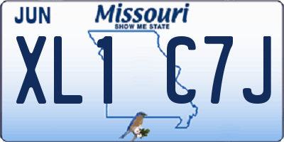 MO license plate XL1C7J
