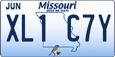 MO license plate XL1C7Y