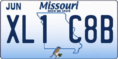 MO license plate XL1C8B