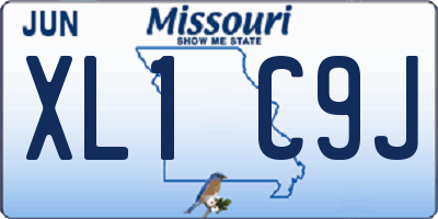 MO license plate XL1C9J