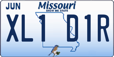 MO license plate XL1D1R