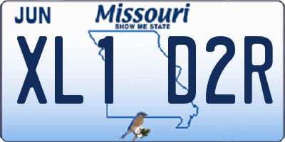 MO license plate XL1D2R