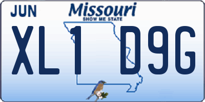 MO license plate XL1D9G