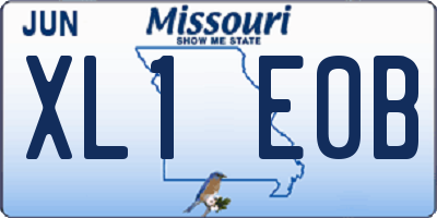 MO license plate XL1E0B