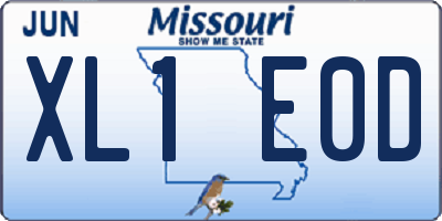 MO license plate XL1E0D