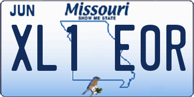 MO license plate XL1E0R