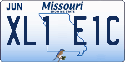 MO license plate XL1E1C