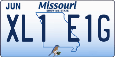 MO license plate XL1E1G