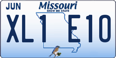 MO license plate XL1E1O