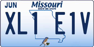 MO license plate XL1E1V